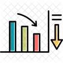 Gráfico de diminuição  Ícone