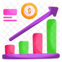 Grafico De Dinheiro Analise De Dados Infografico Ícone