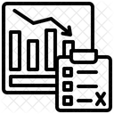 Disminuir Grafico Diagrama Negativo Icono