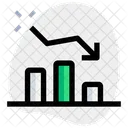 Grafico De Disminucion Disminucion Grafico De Barras Icono