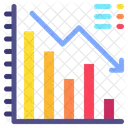 Gráfico de disminución  Icono