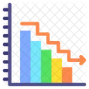 Grafico De Disminucion Estadisticas De Perdidas Disminucion Icono