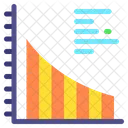 Grafico De Disminucion Estadisticas De Perdidas Disminucion Icono