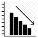 Grafico De Disminucion Estadisticas De Perdidas Disminucion Icono
