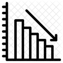 Grafico De Disminucion Estadisticas De Perdidas Disminucion Icono