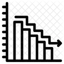Grafico De Disminucion Estadisticas De Perdidas Disminucion Icono