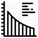 Grafico De Disminucion Estadisticas De Perdidas Disminucion Icono