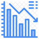 Gráfico de disminución  Icono