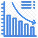 Grafico De Disminucion Estadisticas De Perdidas Disminucion Icono