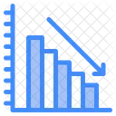 Grafico De Disminucion Estadisticas De Perdidas Disminucion Icono