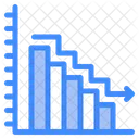 Grafico De Disminucion Estadisticas De Perdidas Disminucion Icono