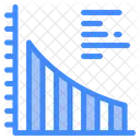 Grafico De Disminucion Estadisticas De Perdidas Disminucion Icono