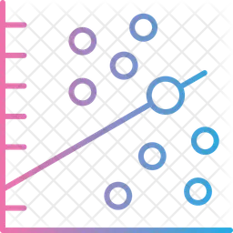 Gráfico de dispersão  Ícone