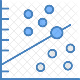 Gráfico de dispersão  Ícone