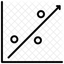 Icone De Linha De Grafico De Dispersao Ícone