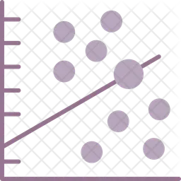 Gráfico de dispersão  Ícone