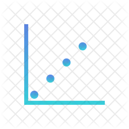 Gráfico de dispersão  Ícone