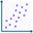 Gráfico de dispersão  Ícone