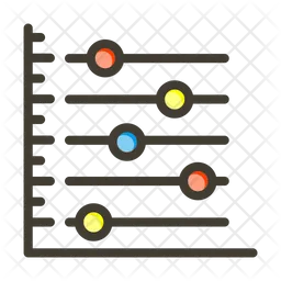 Gráfico de dispersão  Ícone