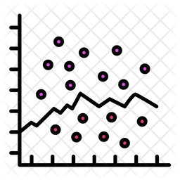 Gráfico de dispersão  Ícone