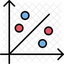 Diagrama De Dispersion Grafico De Dispersion Grafico De Burbujas Icono