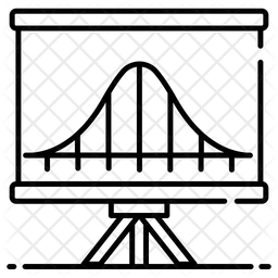 Gráfico de distribuição  Ícone
