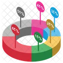 Gráfico de rosca  Ícone