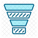 Grafico De Embudo Recorrido Del Cliente Generacion De Leads Icono