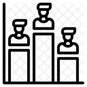 Grafico De Funcionarios Grafico De Trabalhadores Grafico De Barras Ícone