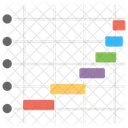 Grafico De Progresso Grafico De Gantt Gerenciamento De Projetos Ícone
