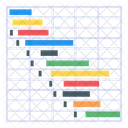 Grafico De Gantt Analise De Dados Estatisticas De Negocios Ícone