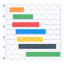 Grafico De Gantt Analise De Dados Estatisticas De Negocios Ícone