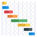 Grafico De Gantt Analise De Dados Estatisticas De Negocios Ícone