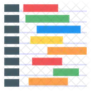 Grafico De Gantt Analise De Dados Estatisticas De Negocios Ícone