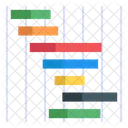 Grafico De Gantt Analise De Dados Estatisticas De Negocios Ícone