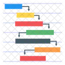 Grafico De Gantt Analise De Dados Estatisticas De Negocios Ícone