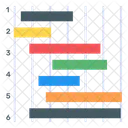 Grafico De Gantt Analise De Dados Estatisticas De Negocios Ícone