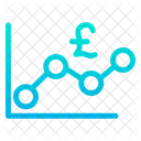 Gráfico de libra  Ícone