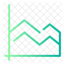 Grafico De Lineas Negocios Y Finanzas Comparativo Icono