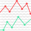 Gráfico de líneas  Icono