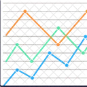 Gráfico de linea  Icono