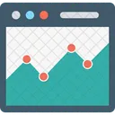 Grafico De Lineas Analisis En Linea Grafico En Linea Icono