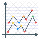 Analisis De Datos Estadisticas Grafico De Doble Linea Icono