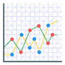 Analisis De Datos Estadisticas Grafico De Doble Linea Icono