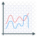 Analisis De Datos Estadisticas Grafico De Doble Linea Icono