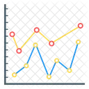 Analisis De Datos Estadisticas Grafico De Doble Linea Icono