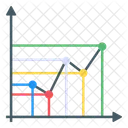 Analisis De Datos Estadisticas Grafico De Doble Linea Icono
