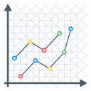 Analisis De Datos Estadisticas Grafico De Doble Linea Icono