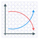 Analisis De Datos Estadisticas Grafico De Doble Linea Icono