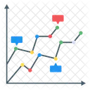 Analisis De Datos Estadisticas Grafico De Doble Linea Icono